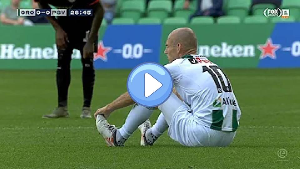 Play video: Arjen Robben's Official FC Groningen Debut vs. PSV (Injury) (13/09/2020) Video thumb: Arjen Robben's Official FC Groningen Debut vs. PSV (Injury) (13/09/2020)