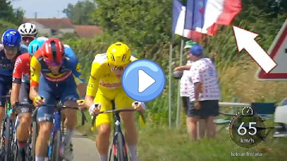 Play video: Tadej Pogacar Causes Panic in Hectic Crosswinds | Tour de France 2024, Stage 13 Video thumb: Tadej Pogacar Causes Panic in Hectic Crosswinds | Tour de France 2024, Stage 13