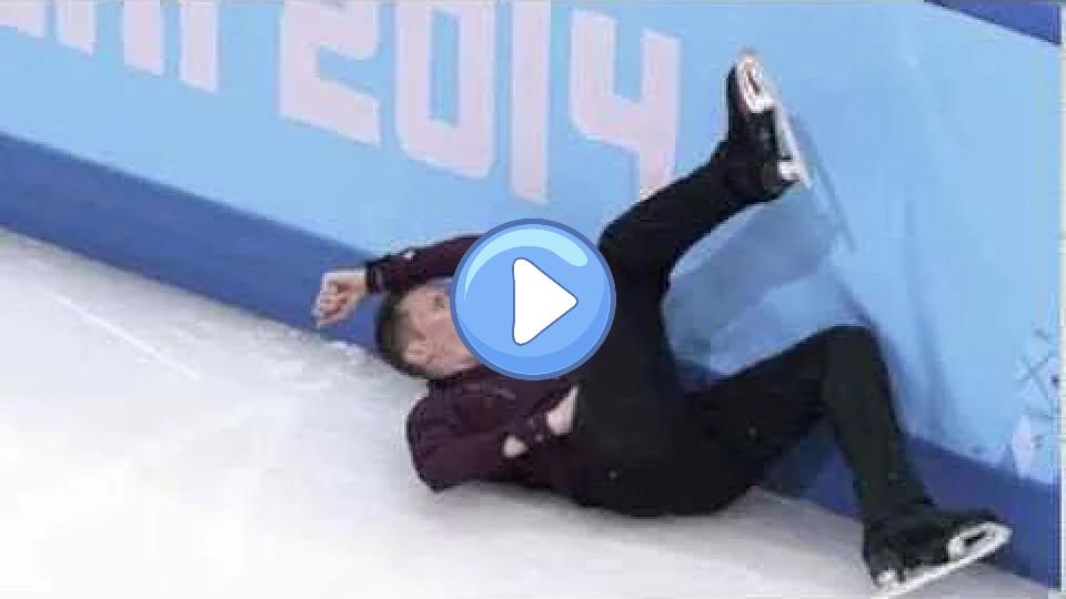 Play video: Jeremy Abbott, US figure skating champion, takes a hard fall but finishes his routine to a huge ovation. Video thumb: Jeremy Abbott, US figure skating champion, takes a hard fall but finishes his routine to a huge ovation.