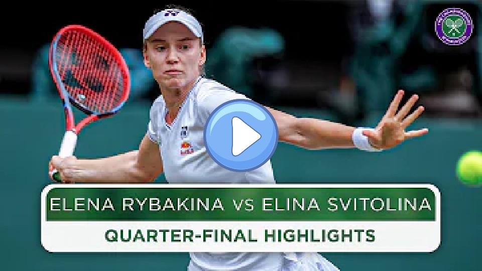 Play video: Ruthless Rybakina | Elena Rybakina vs. Elina Svitolina | Highlights | Wimbledon 2024 Video thumb: Ruthless Rybakina | Elena Rybakina vs. Elina Svitolina | Highlights | Wimbledon 2024