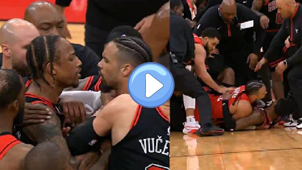 Play video: DeMar DeRozan and Dillon Brooks ejected after huge fight following a hard foul 😳 Video thumb: DeMar DeRozan and Dillon Brooks ejected after huge fight following a hard foul 😳