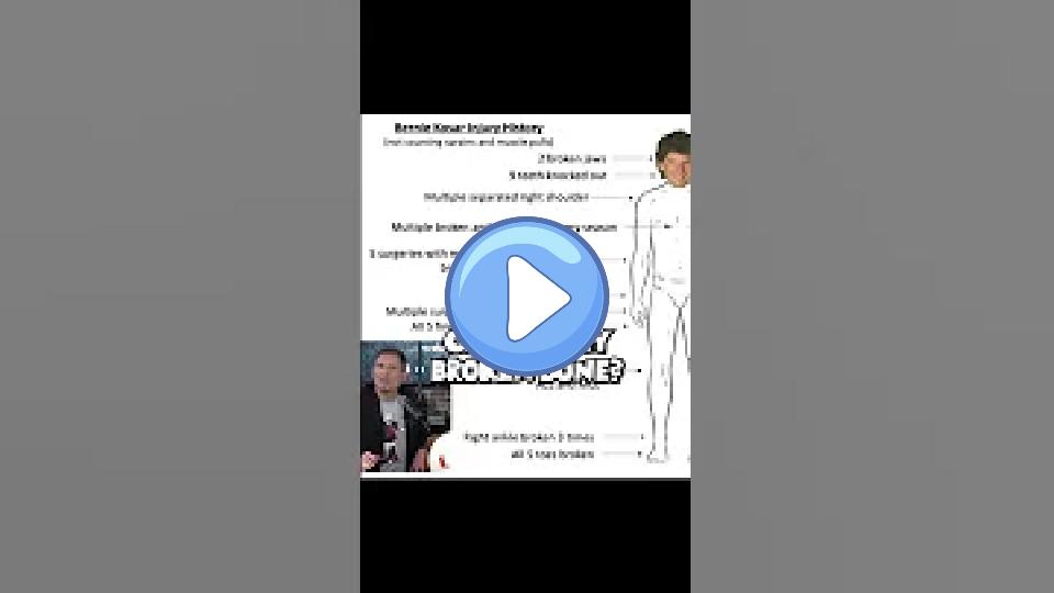 Play video: How many injuries has Bernie had? | The Bernie Kosar Show Video thumb: How many injuries has Bernie had? | The Bernie Kosar Show