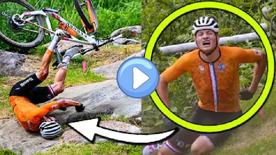Play video: Mathieu van der Poel Flying Crash during the 2021 Tokyo Olympic MTB (Crash Analysis) Video thumb: Mathieu van der Poel Flying Crash during the 2021 Tokyo Olympic MTB (Crash Analysis)