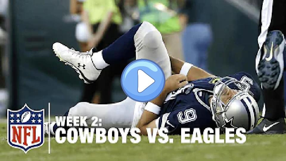 Play video: Tony Romo Fumbles and Gets Injured on the Play | Cowboys vs. Eagles | NFL Video thumb: Tony Romo Fumbles and Gets Injured on the Play | Cowboys vs. Eagles | NFL