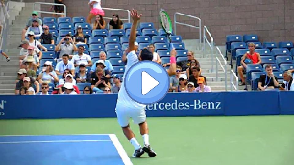 Play video: Lucas Pouille Serve Slow Motion - ATP Tennis Serve Technique Video thumb: Lucas Pouille Serve Slow Motion - ATP Tennis Serve Technique