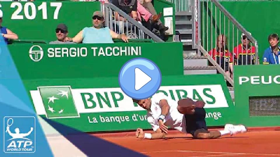 Play video: Djokovic Takes Hard Fall at Monte-Carlo 2017 Video thumb: Djokovic Takes Hard Fall at Monte-Carlo 2017