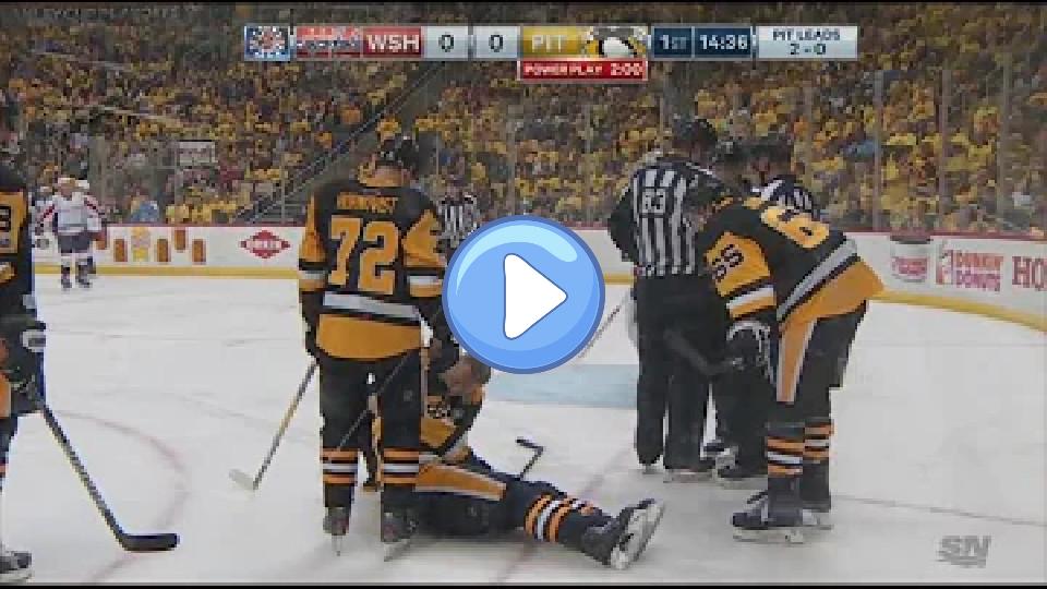 Play video: Sidney Crosby Goes Down After Cross-Check to the Head | 2017 Game 3 Video thumb: Sidney Crosby Goes Down After Cross-Check to the Head | 2017 Game 3