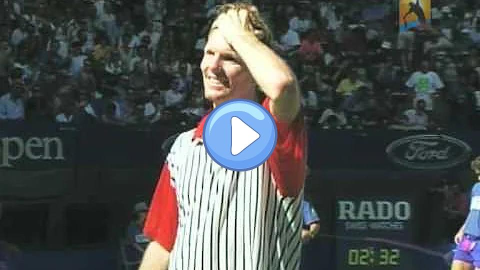 Play video: Courier jumps into Yarra River: 1992 Australian Open Video thumb: Courier jumps into Yarra River: 1992 Australian Open