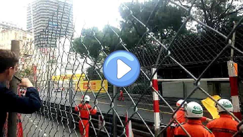 Play video: F1 Monaco 2019: Perez Nearly Hits Marshals Video thumb: F1 Monaco 2019: Perez Nearly Hits Marshals