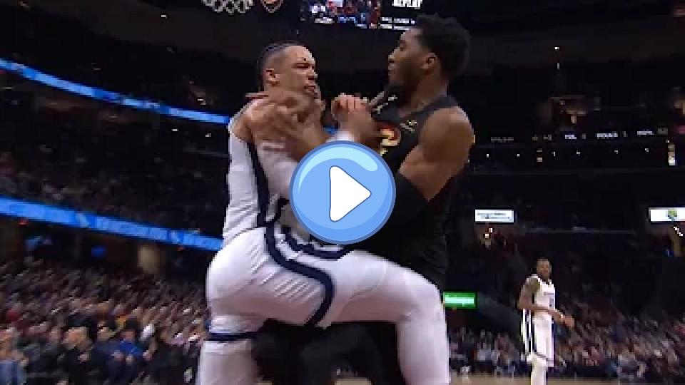 Play video: Donovan Mitchell starts an all-out fight with Dillon Brooks, and both get ejected. Video thumb: Donovan Mitchell starts an all-out fight with Dillon Brooks, and both get ejected.