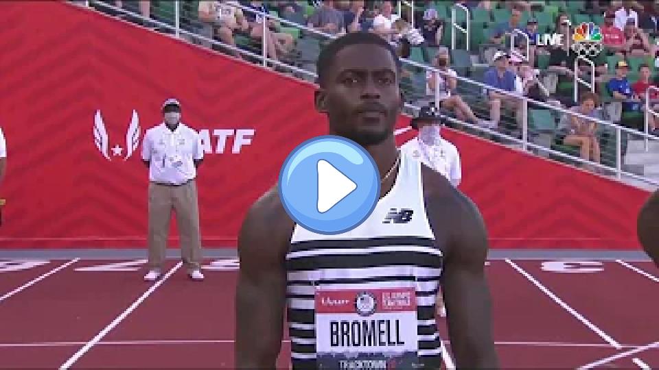 Play video: Trayvon Bromell secured his ticket to Tokyo as Justin Gatlin pulled his hamstring during the U.S. Olympic trials. Video thumb: Trayvon Bromell secured his ticket to Tokyo as Justin Gatlin pulled his hamstring during the U.S. Olympic trials.