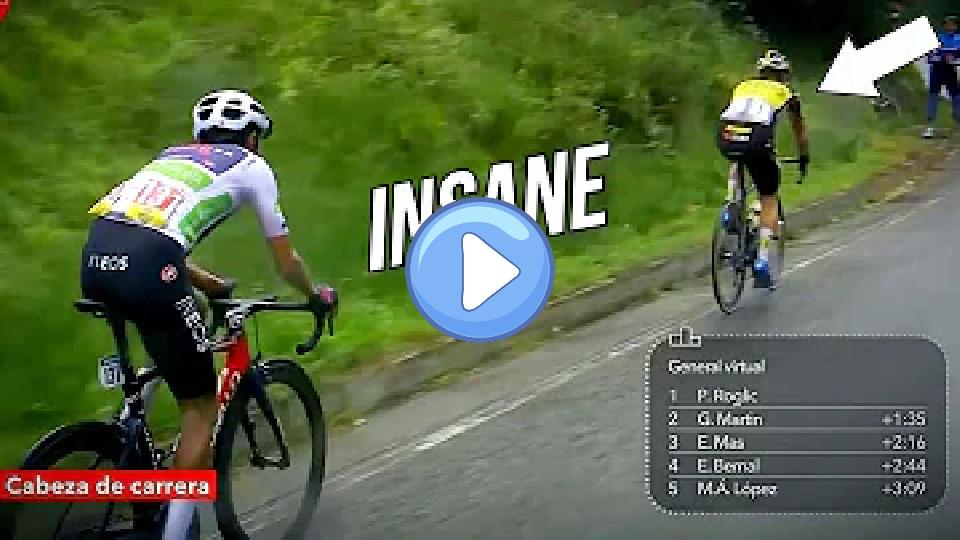 Play video: Roglič Dominates Egan Bernal on Covadonga Climb | Vuelta a España Stage 17 2021 Video thumb: Roglič Dominates Egan Bernal on Covadonga Climb | Vuelta a España Stage 17 2021