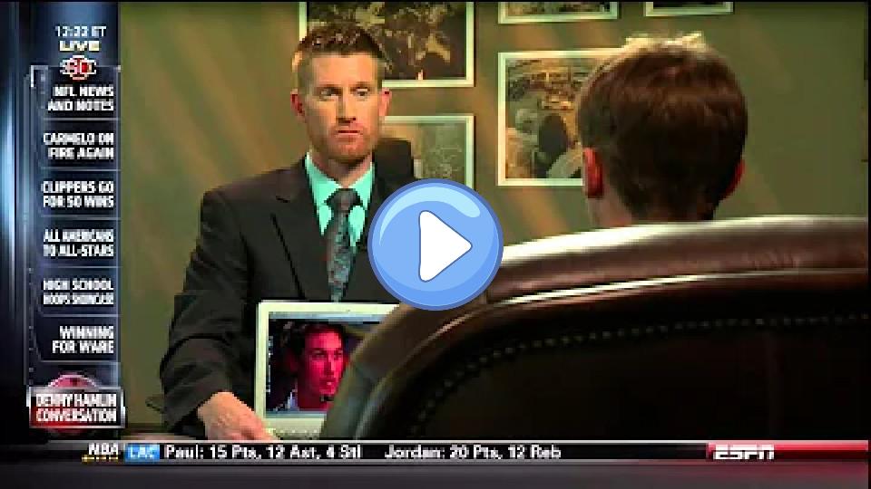 Play video: Denny Hamlin on SportsCenter Discussing the Joey Logano Incident Video thumb: Denny Hamlin on SportsCenter Discussing the Joey Logano Incident