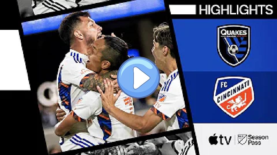 Play video: San Jose Earthquakes vs. FC Cincinnati | Kubo Hat-Trick | Full Match Highlights | June 15, 2024 Video thumb: San Jose Earthquakes vs. FC Cincinnati | Kubo Hat-Trick | Full Match Highlights | June 15, 2024