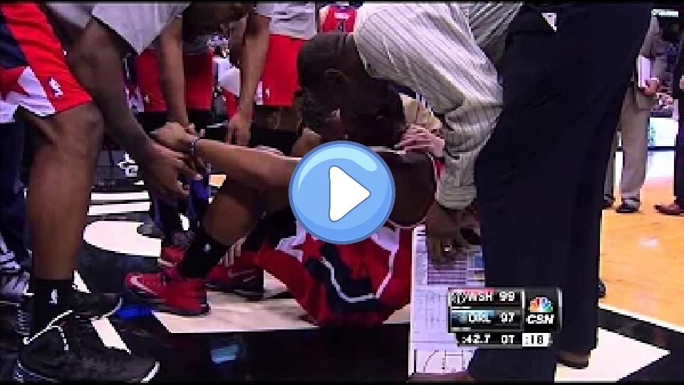 Play video: Bradley Beal's ankle injury Video thumb: Bradley Beal's ankle injury