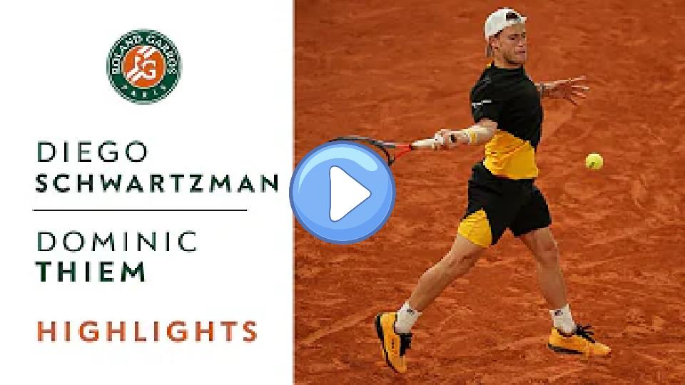 Play video: Diego Schwartzman vs Dominic Thiem - Quarterfinals Highlights | Roland Garros 2020 Video thumb: Diego Schwartzman vs Dominic Thiem - Quarterfinals Highlights | Roland Garros 2020