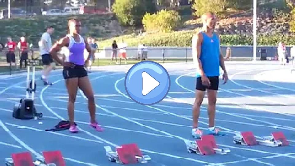 Play video: Carmelita Jeter at San Diego Mesa College. Video thumb: Carmelita Jeter at San Diego Mesa College.