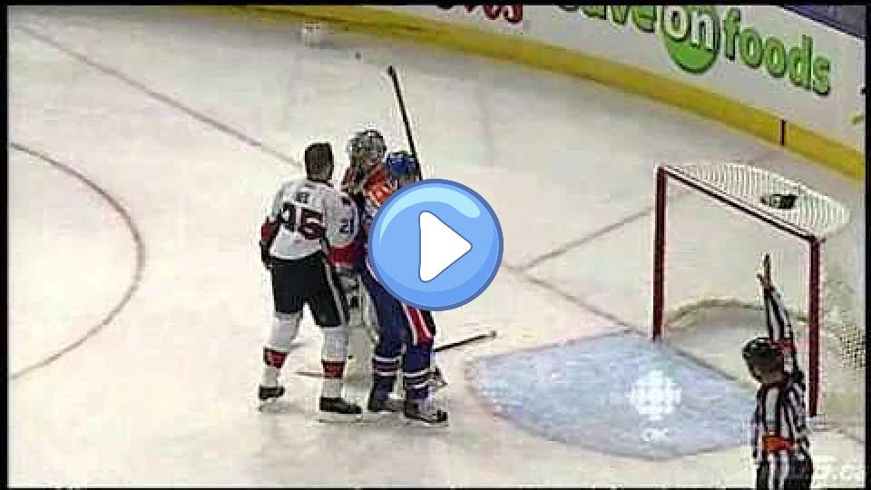 Play video: Nikolai Khabibulin Punches Chris Neil Video thumb: Nikolai Khabibulin Punches Chris Neil