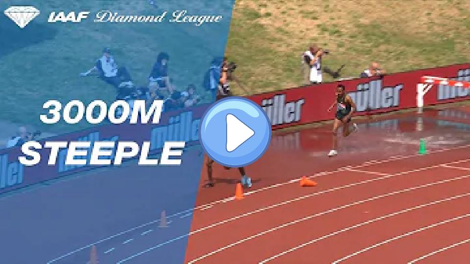 Play video: Conseslus Kipruto Wins Men's 3000m Steeplechase After Dramatic Fall - IAAF Diamond League Birmingham 2018 Video thumb: Conseslus Kipruto Wins Men's 3000m Steeplechase After Dramatic Fall - IAAF Diamond League Birmingham 2018