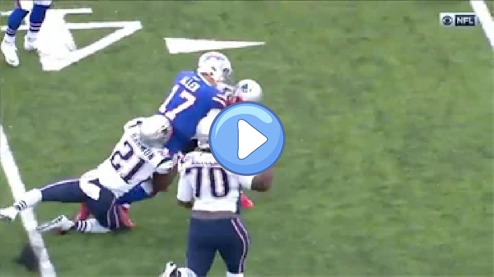 Play video: Josh Allen Knocked Out by Huge Hit vs. Patriots 2019 Video thumb: Josh Allen Knocked Out by Huge Hit vs. Patriots 2019