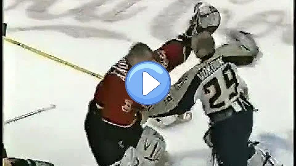 Play video: Calgary Flames vs. Nashville Predators Brawl 2004: Tomas Vokoun vs. Miikka Kiprusoff Goalie Fight Video thumb: Calgary Flames vs. Nashville Predators Brawl 2004: Tomas Vokoun vs. Miikka Kiprusoff Goalie Fight
