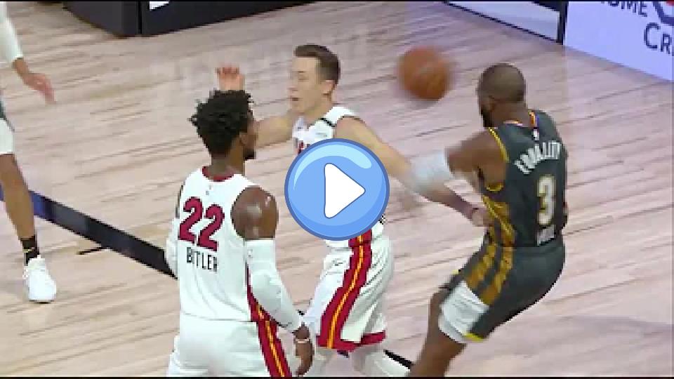Play video: Jimmy Butler Trucks Chris Paul, CP3 Bounces Ball Off Duncan Robinson's Head Video thumb: Jimmy Butler Trucks Chris Paul, CP3 Bounces Ball Off Duncan Robinson's Head