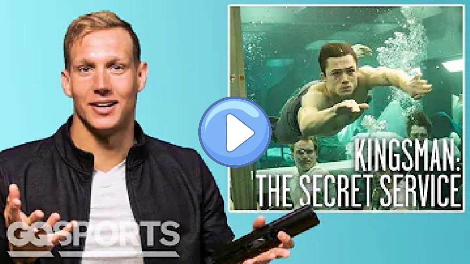 Play video: Olympic Swimmer Caeleb Dressel Analyzes Swimming Scenes from Movies | GQ Sports Video thumb: Olympic Swimmer Caeleb Dressel Analyzes Swimming Scenes from Movies | GQ Sports
