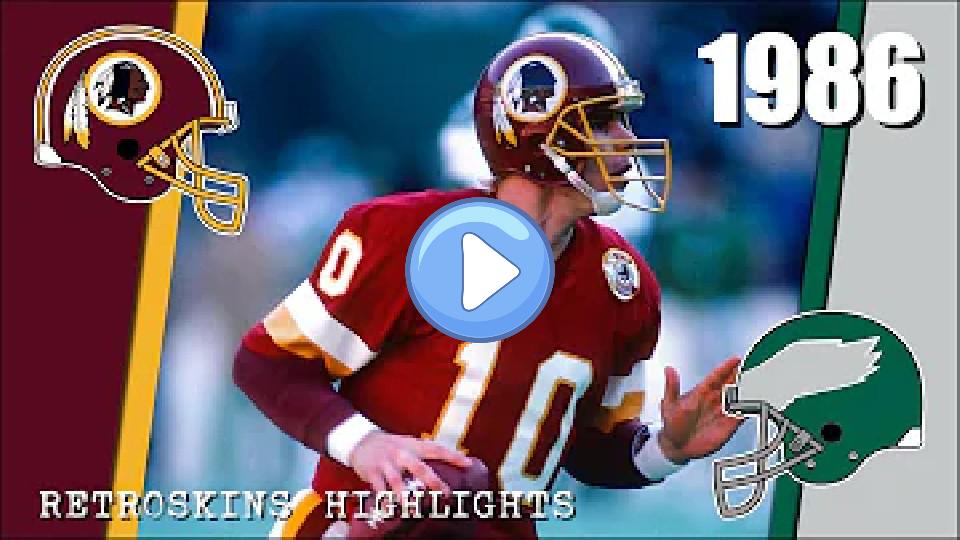 Play video: 1986 RetroSkins Highlights: Washington vs. Eagles Video thumb: 1986 RetroSkins Highlights: Washington vs. Eagles