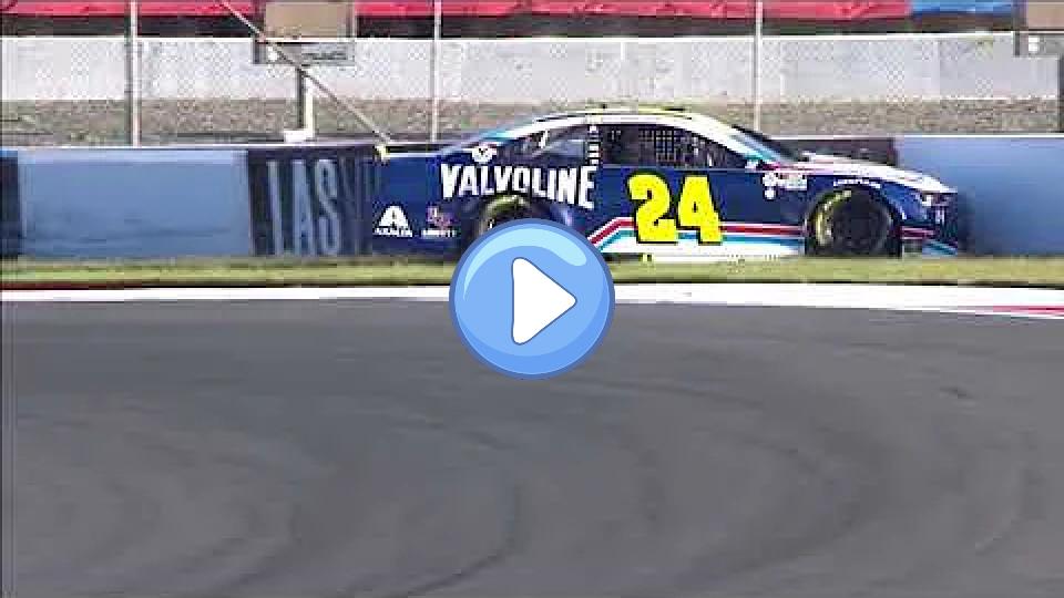 Play video: William Byron's infield crash at Charlotte Roval Video thumb: William Byron's infield crash at Charlotte Roval