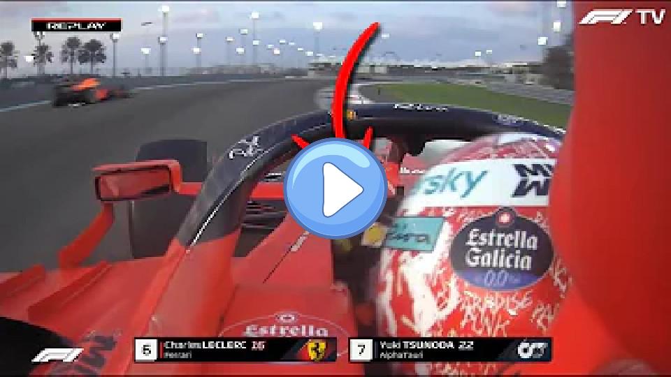 Play video: Charles Leclerc lost control of his car during the 2021 F1 final in Abu Dhabi. Video thumb: Charles Leclerc lost control of his car during the 2021 F1 final in Abu Dhabi.