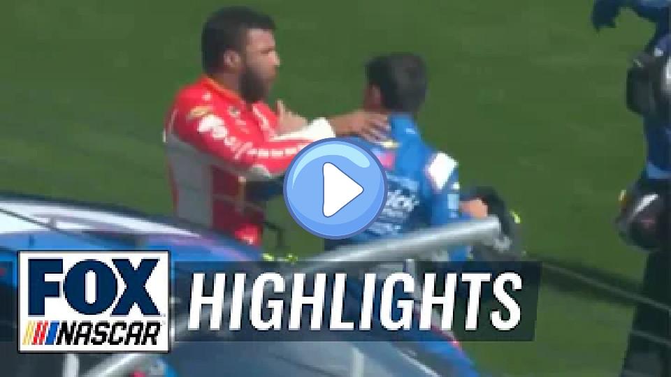 Play video: Kyle Larson and Bubba Wallace fight after wreck at Las Vegas | NASCAR on FOX Highlights Video thumb: Kyle Larson and Bubba Wallace fight after wreck at Las Vegas | NASCAR on FOX Highlights