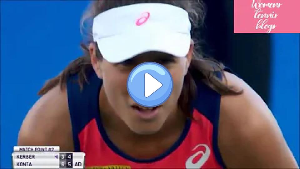 Play video: Johanna Konta vs. Angelique Kerber, Aegon International, Eastbourne Video thumb: Johanna Konta vs. Angelique Kerber, Aegon International, Eastbourne