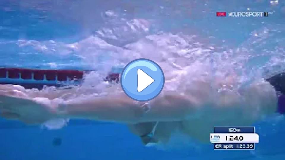 Video thumb: Laszlo Cseh CR Men's 200m Butterfly Semifinal 2 LEN European Swimming Championships 2016