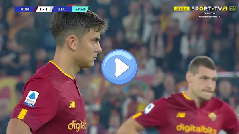 Play video: Golo P. Dybala: Roma 2-1 Lecce - Serie A | SPORT TV Video thumb: Golo P. Dybala: Roma 2-1 Lecce - Serie A | SPORT TV