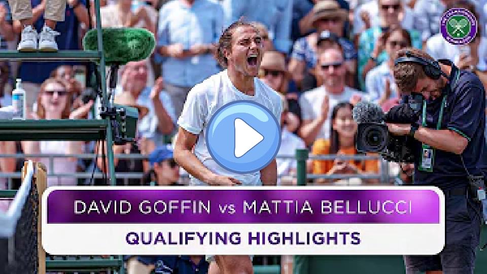 Play video: Emotional Scenes | David Goffin vs. Mattia Bellucci | Qualifying Highlights | Wimbledon 2024 Video thumb: Emotional Scenes | David Goffin vs. Mattia Bellucci | Qualifying Highlights | Wimbledon 2024