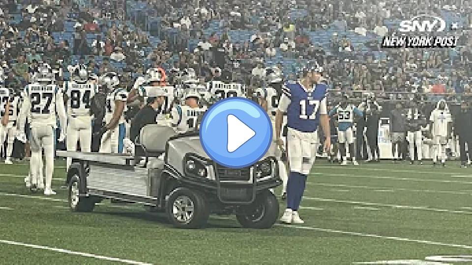 Play video: Panthers’ Sam Darnold carted off with serious injury against Bills | New York Post Sports Video thumb: Panthers’ Sam Darnold carted off with serious injury against Bills | New York Post Sports
