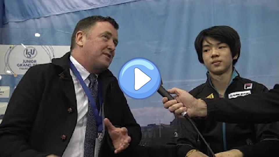 Play video: Jun Hwan CHA Kiss and Cry Interview Video thumb: Jun Hwan CHA Kiss and Cry Interview