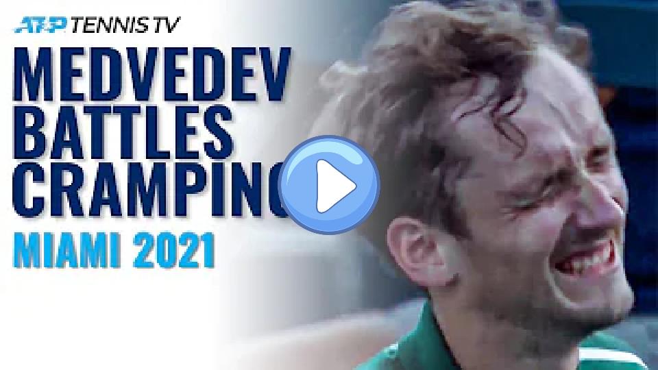 Play video: Dramatic Ending as Daniil Medvedev Fights Through Cramping to Beat Popyrin | Miami Open 2021 Video thumb: Dramatic Ending as Daniil Medvedev Fights Through Cramping to Beat Popyrin | Miami Open 2021