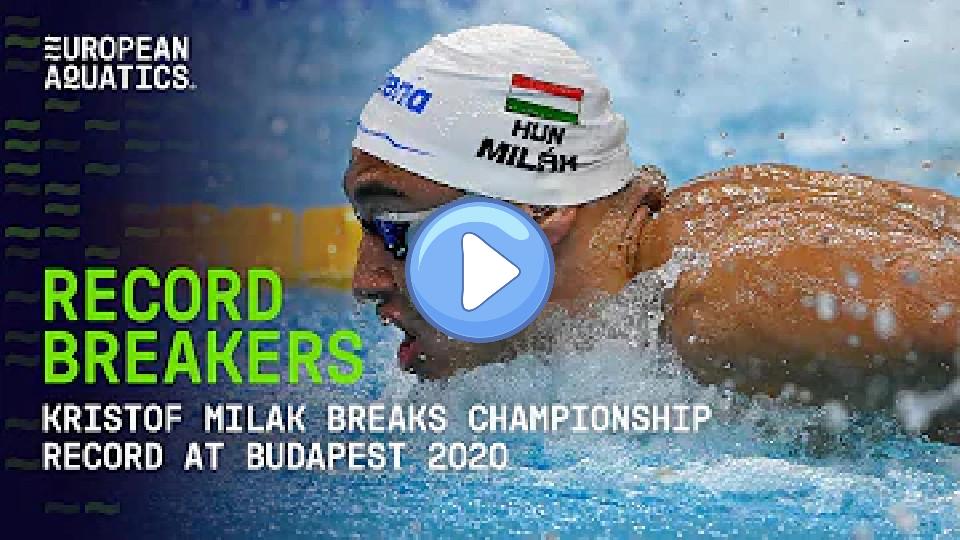 Play video: Kristof Milak Breaks 200m Butterfly Championship Record | RECORD BREAKERS | Budapest 2022 Video thumb: Kristof Milak Breaks 200m Butterfly Championship Record | RECORD BREAKERS | Budapest 2022