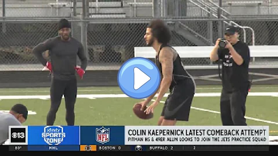 Play video: Colin Kaepernick makes latest NFL comeback attempt. Video thumb: Colin Kaepernick makes latest NFL comeback attempt.
