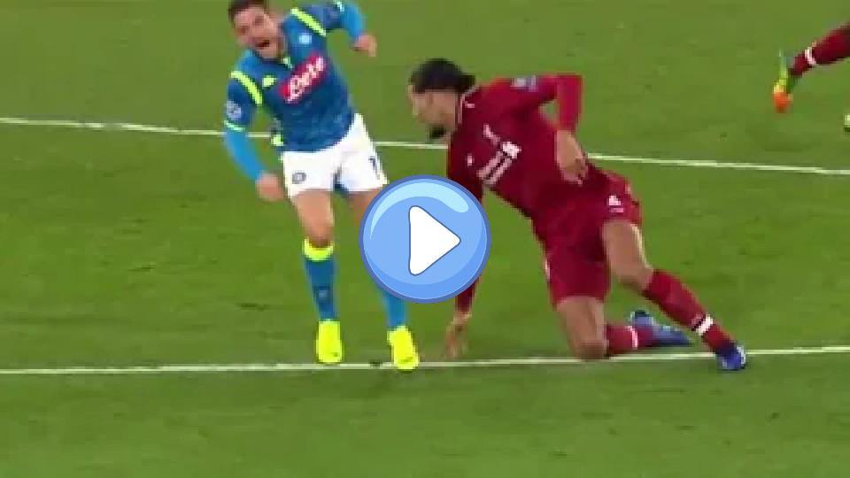 Play video: Van Dijk's tackle on Dries Mertens: Is this a foul? Video thumb: Van Dijk's tackle on Dries Mertens: Is this a foul?