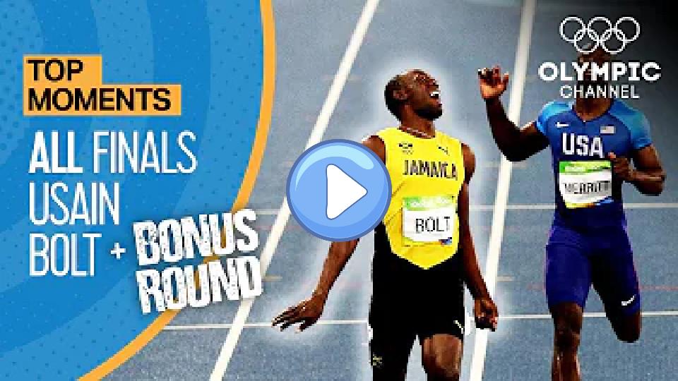 Video thumb: Usain Bolt | All Olympic Finals + Bonus Round | Top Moments