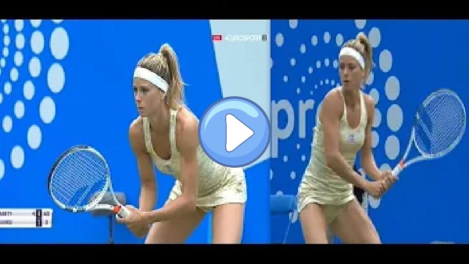 Play video: Camila Giorgi Retires Injured in 2017 Birmingham UK Quarterfinal. Video thumb: Camila Giorgi Retires Injured in 2017 Birmingham UK Quarterfinal.