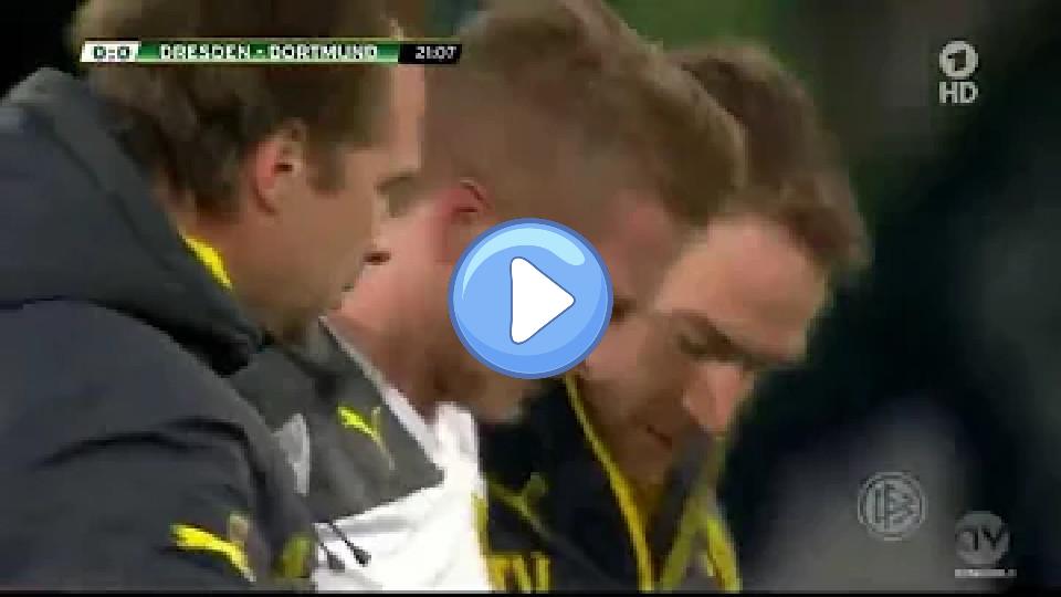 Play video: Marco Reus was injured. Video thumb: Marco Reus was injured.