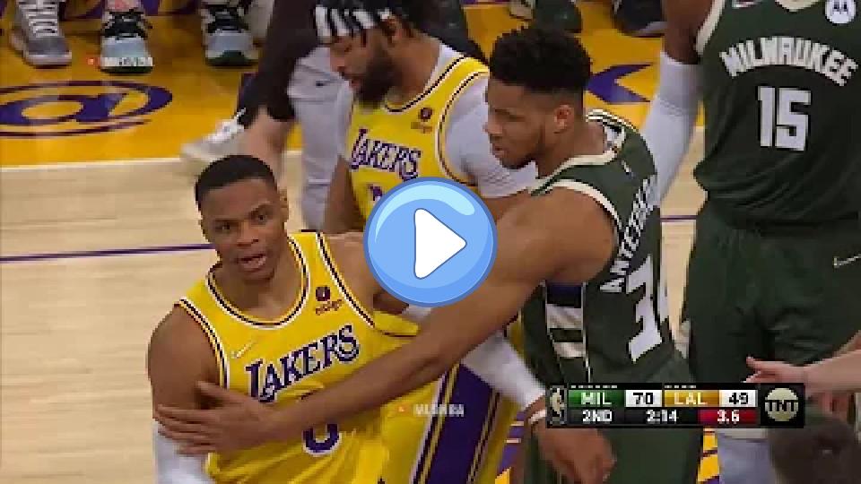 Play video: Westbrook realized it was Giannis he backed down from real quick and wanted none of that. ๐ Video thumb: Westbrook realized it was Giannis he backed down from real quick and wanted none of that. ๐