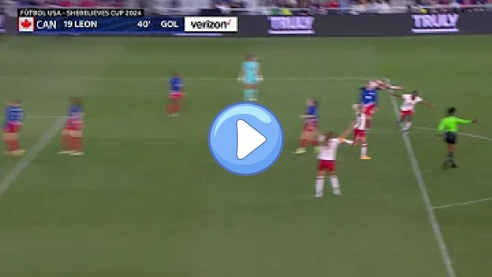 Play video: Goal by Adriana Leon | USWNT vs. Canada | SheBelieves Cup Final 2024 | April 9, 2024 Video thumb: Goal by Adriana Leon | USWNT vs. Canada | SheBelieves Cup Final 2024 | April 9, 2024