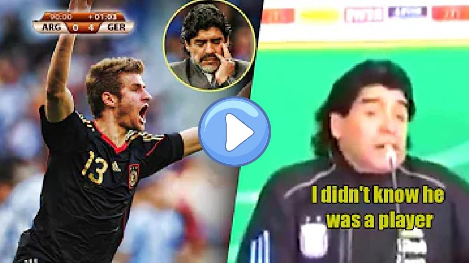 Play video: The day Maradona ignored Thomas Müller and ended up humiliated Video thumb: The day Maradona ignored Thomas Müller and ended up humiliated