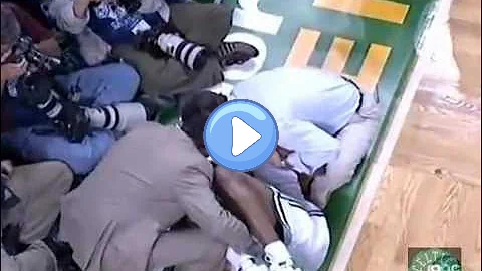Play video: Paul Pierce's amazing return to the game after a serious injury in Game 1 of the 2008 Finals against the Los Angeles Lakers. Video thumb: Paul Pierce's amazing return to the game after a serious injury in Game 1 of the 2008 Finals against the Los Angeles Lakers.