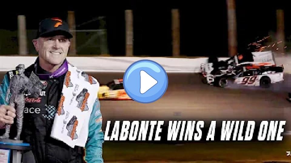 Play video: Bobby Labonte Wins; Ryan Newman Crashes in Controversial SMART Modified Finish at Caraway Speedway Video thumb: Bobby Labonte Wins; Ryan Newman Crashes in Controversial SMART Modified Finish at Caraway Speedway