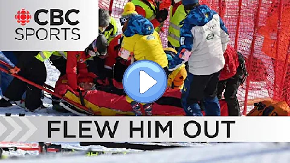 Play video: American alpine skier Tommy Ford airlifted after severe crash in Adelboden | CBC Sports Video thumb: American alpine skier Tommy Ford airlifted after severe crash in Adelboden | CBC Sports